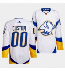 Men Women Youth Buffalo Sabres Custom White 2022 23 Reverse Retro Stitched Jersey