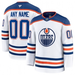 Men Women Youth Edmonton Oilers Fanatics White Away Premium Custom Jersey