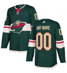 Men Women Youth Toddler Green Jersey - Customized Adidas Minnesota Wild Home