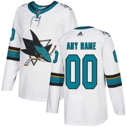 Men Women Youth Toddler Youth White Jersey - Customized Adidas San Jose Sharks Away