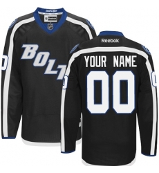 Men Women Youth Toddler Youth Black Jersey - Customized Reebok Tampa Bay Lightning Third