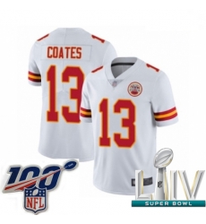 2020 Super Bowl LIV Youth Kansas City Chiefs #13 Sammie Coates White Vapor Untouchable Limited Player Football Jersey