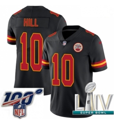 2020 Super Bowl LIV Youth Nike Kansas City Chiefs #10 Tyreek Hill Limited Black Rush Vapor Untouchable NFL Jersey