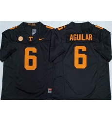 Men Tennessee Volunteers 6 Joey Aguilar Black 2025 F U S E  Stitched Jersey