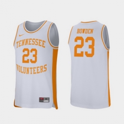 Men Tennessee Volunteers Jordan Bowden White Retro Performance College Basketball Jersey