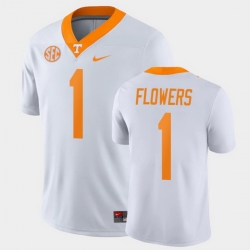 Men Tennessee Volunteers Trevon Flowers Game White College Football Jersey