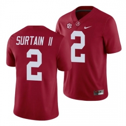 Alabama Crimson Tide Patrick Surtain II Game Crimson College Football Jersey