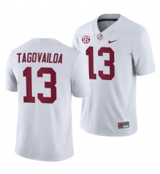 Alabama Crimson Tide Tua Tagovailoa White College Football Men's Away Game Jersey