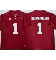 Men Alabama Crimson Tide  1 Ryan Alexander Coleman Williams Jr Red 2026 F U S E 2026 Stitched Football Jersey