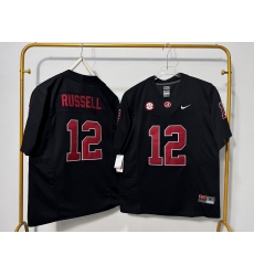 Men Alabama Crimson Tide 12 Keelon Russell Black Red Letter F U S E Stitched Jersey Men Alabama Crimson Tide 12 Keelon Russell Black Red Letter F U S E Stitched Jersey