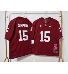 Men Alabama Crimson Tide 15 Ty Simpson Maroon F U S E Stitched Jersey Men Alabama Crimson Tide 15 Ty Simpson Maroon F U S E Stitched Jersey