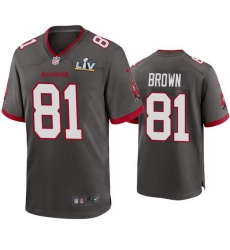 Men Antonio Brown Buccaneers Pewter Super Bowl Lv Game Jersey