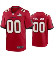 Men Custom Buccaneers Red Super Bowl Lv Game Jersey