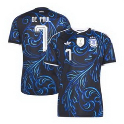 Youth 7Rodrigo De Paul Argentina National Team adidas 2026 Away Replica Jersey Black 2