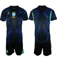 Youth Brazil 2026 FIFA World Cup Blue Away Soccer Jersey BLANK Youth Brazil 2026 FIFA World Cup Blue Away Soccer Jersey BLANK