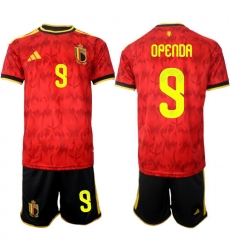 Belgium 2026 FIFA World Cup Soccer Jersey Red #9 OPENDA