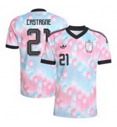 Men 21Timothy Castagne Belgium Jersey 2 Men 21Timothy Castagne Belgium Jersey 2