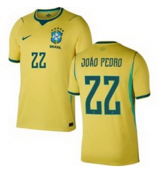 Men 22 Brazil National Team Joao Pedro 2026 Home Jersey 1