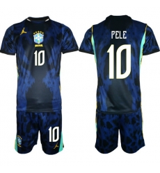 Men Brazil 2026 FIFA World Cup Blue Away Soccer Jersey PELE #10 Men Brazil 2026 FIFA World Cup Blue Away Soccer Jersey PELE #10