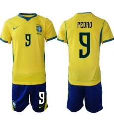 Men Brazil 2026 FIFA World Cup Yellow Home Soccer Jersey PEDRO #9 Men Brazil 2026 FIFA World Cup Yellow Home Soccer Jersey PEDRO #9