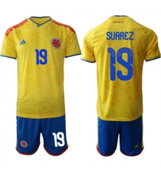 Colombia 2026 FIFA World Cup Soccer Jersey Yellow #19 SUAREZ