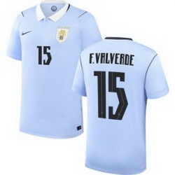 Men 15 Uruguay Federico Valverde Away Replica Jersey World   1