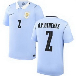 Men 2 Uruguay Jose Maria Gimenez Away Replica Jersey World   1