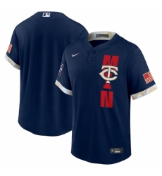 Men's Minnesota Twins Blank Nike Navy 2021 MLB All-Star Game Replica Jersey