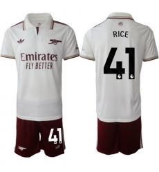 Men Arsenal 2026 Soccer Jerseys White #41 RICE Men Arsenal 2026 Soccer Jerseys White #41 RICE