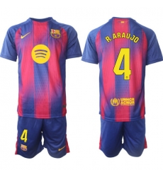 Men FC Barcelona 2026 Soccer Jerseys PinkBlue #4 R.ARAUJO Men FC Barcelona 2026 Soccer Jerseys PinkBlue #4 R.ARAUJO
