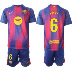 Men FC Barcelona 2026 Soccer Jerseys PinkBlue #6 XAVI
