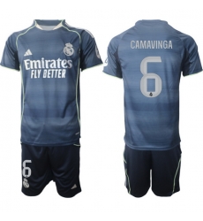Men Real Madrid 2026 Soccer Jerseys DarkBlue #6 CAMAVINGA