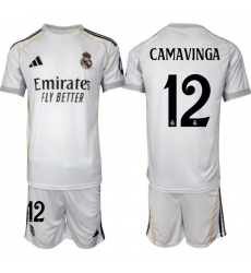 Men Real Madrid 2026 Soccer Jerseys White #12 CAMAVINGA