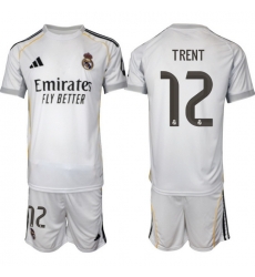 Men Real Madrid 2026 Soccer Jerseys White #12 TRENT