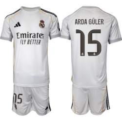 Men Real Madrid 2026 Soccer Jerseys White #15 ARDA GULER
