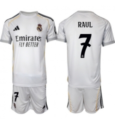 Men Real Madrid 2026 Soccer Jerseys White #7 RAUL (2) Men Real Madrid 2026 Soccer Jerseys White #7 RAUL (2)