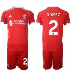 Men Liverpool 2026 Soccer Jerseys Red #2 GOMEZ