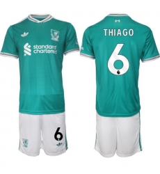 Men Liverpool 2026 Soccer Jerseys Teal #6 THIAGO