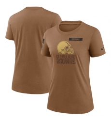 Women Cleveland Browns 2023 Brown Salute To Service Legend Performance T Shirt Run Small