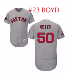 BOYD #23 Red Sox Grey Collection 2018 World Series Jersey BOYD #23 Red Sox Grey Collection 2018 World Series Jersey