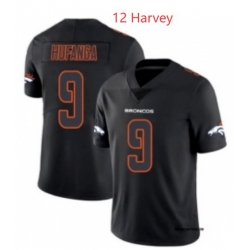 Men Broncos #12 RJ Harvey Black Orange Fashion Stitched NFL Jersey