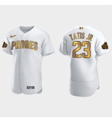 Men San Diego Padres Fernando Tatis Jr. 2022 Mlb All Star Game White Gold Men Jersey