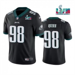 Men Women Youth Toddler Philadelphia Eagles 98 Robert Quinn Black Super Bowl LVII Vapor Untouchable Limited Stitched Jersey