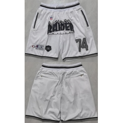 Men Las Vegas Raiders White Shorts Men Las Vegas Raiders White Shorts