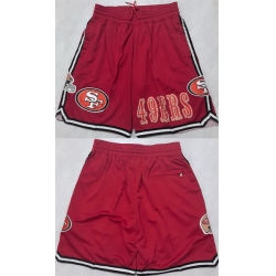 Men San Francisco 49ers Red Shorts Men San Francisco 49ers Red Shorts