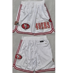 Men San Francisco 49ers White Shorts   Men San Francisco 49ers White Shorts