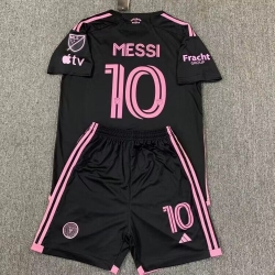 Men Women Youth Inter Miami CF #10 Lionel Messi Jersey Black Soccer Set