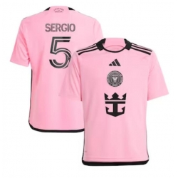 Youth Inter Miami CF Sergio Busquets adidas Pink 2024 2getherness Replica Player Jersey