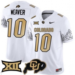 Men Colorado Buffaloes #10 Xavier Weaver White Vapor Limited Stitched Football Jersey