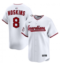 Men Cleveland Guardians Nike White Home Limited Jersey Hoskins Rhys 8
